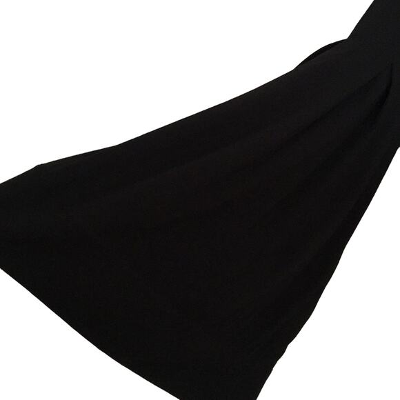 RO & DE black long sleeve pleated bell sleeve crewneck top medium - Picture 4 of 5